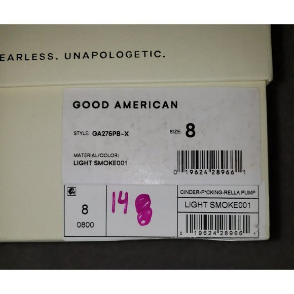 Good American Women's Cinderella Clear Pump Light Smoke, US 8 - Picture 7 of 8